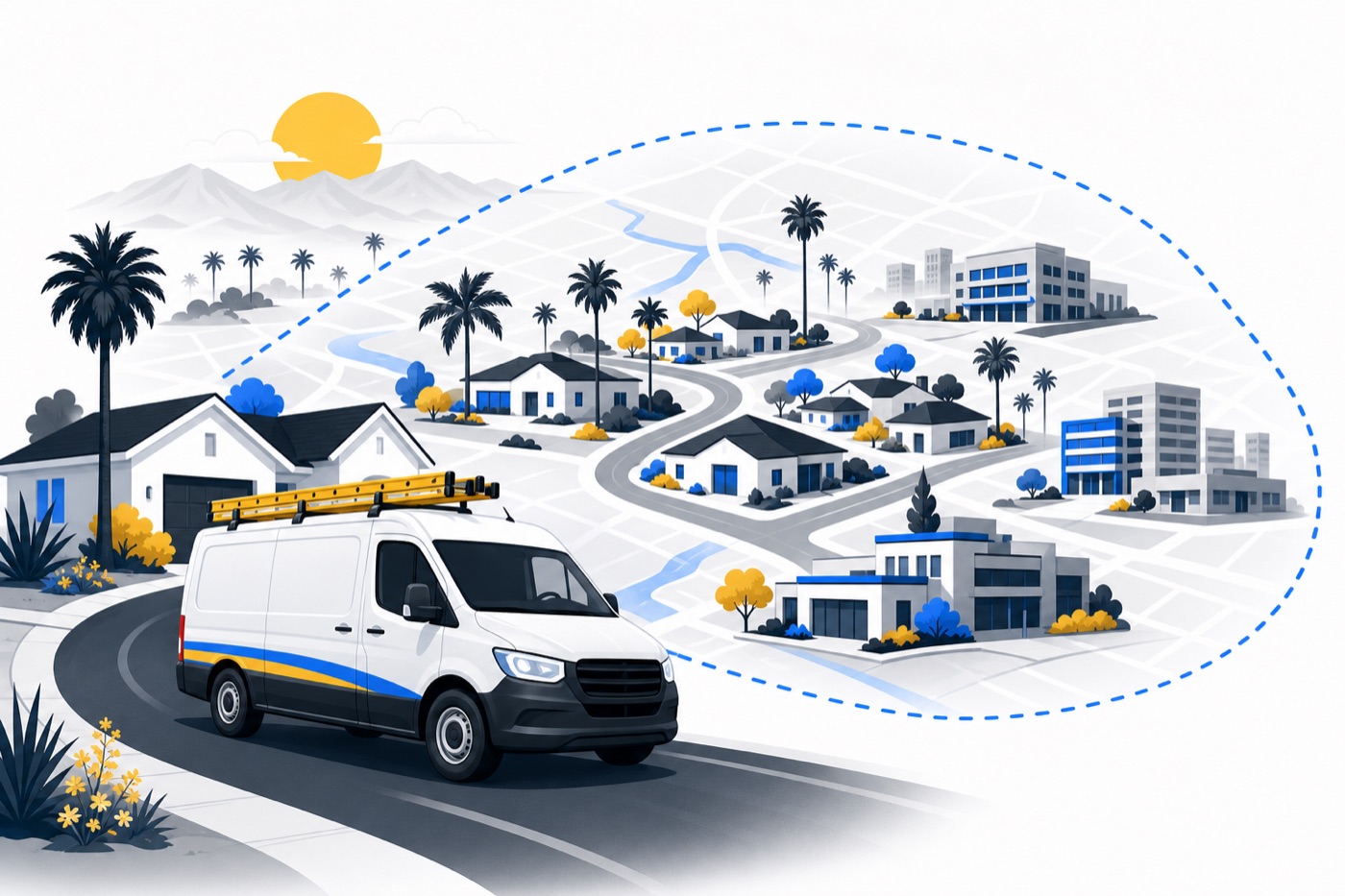 Local electrical service van serving the Inland Empire