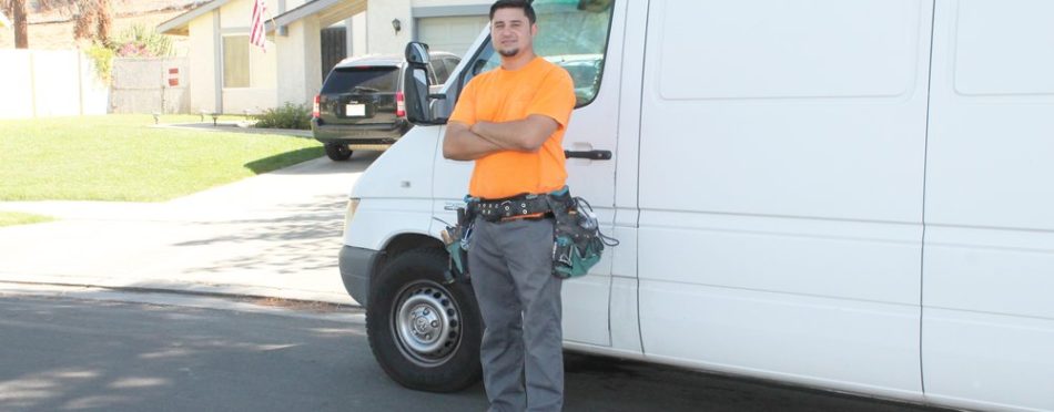 Nick's Electrical Service work van on a Riverside-area job