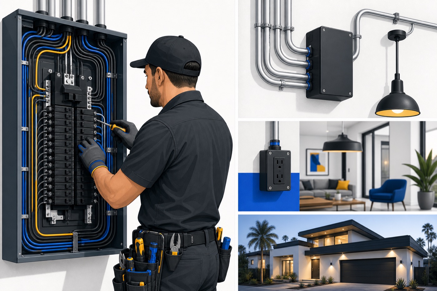 Neat, professional recent electrical work